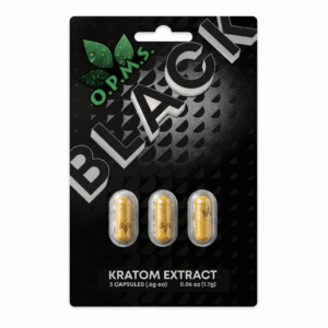 o.p.m.s. black kratom capsules (3 count)