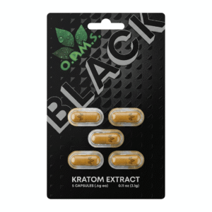 o.p.m.s. black kratom capsules (5 count)